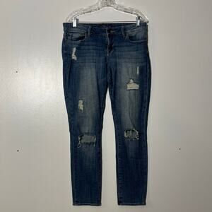 Lucky Brand Slim Skinny Distressed DarkWash Blue Jeans Women’s Size 8